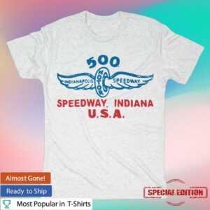 The Shop Indy Merch 500 Speedway Red White & Blue Tee