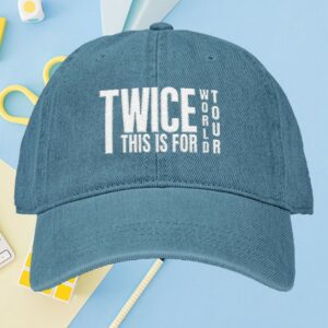 Twice Tour Store Twice Tour Merch This Is For Embroidered Denim Hat