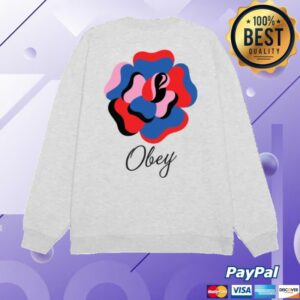 Zebraclub Merch Store Obey Paper Rose Sweatshirt