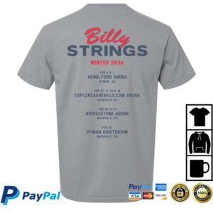 Billy Strings Store Merch Shop Musical Services Tee With Dates