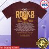 Cmc Rocks Merch Shop Guitar Silhouette Unisex Burgundy Tshirt