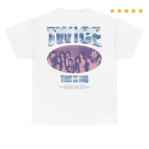 Twice Tour Merch Store Shop White Portrait T-Shirt