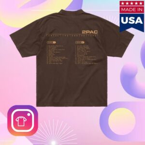 2Pac Store Merch All Out Brown Shirt