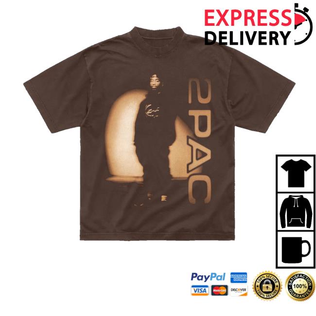 2Pac Store Merch All Out Brown Shirt 4 2Pac Store Merch All Out Brown Shirt