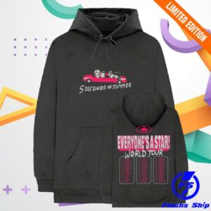 5 Seconds Of Summer Shop Merch Store Limo World Tour Black Hoodie