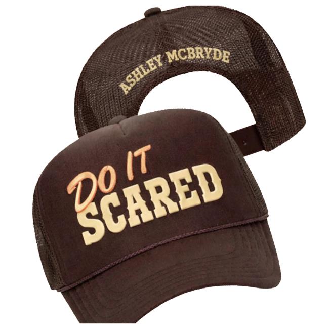 Ashley Mcbryde Merch Shop Brown 'Do It Scared' Foam Hat 3 Ashley Mcbryde Merch Shop Brown 'Do It Scared' Foam Hat