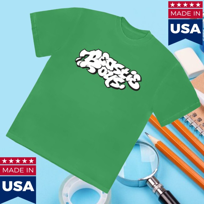 Beastie Boys Merch Store Beastie Boys Green-White Graffiti Shirt 3 Beastie Boys Merch Store Beastie Boys Green-White Graffiti Shirt