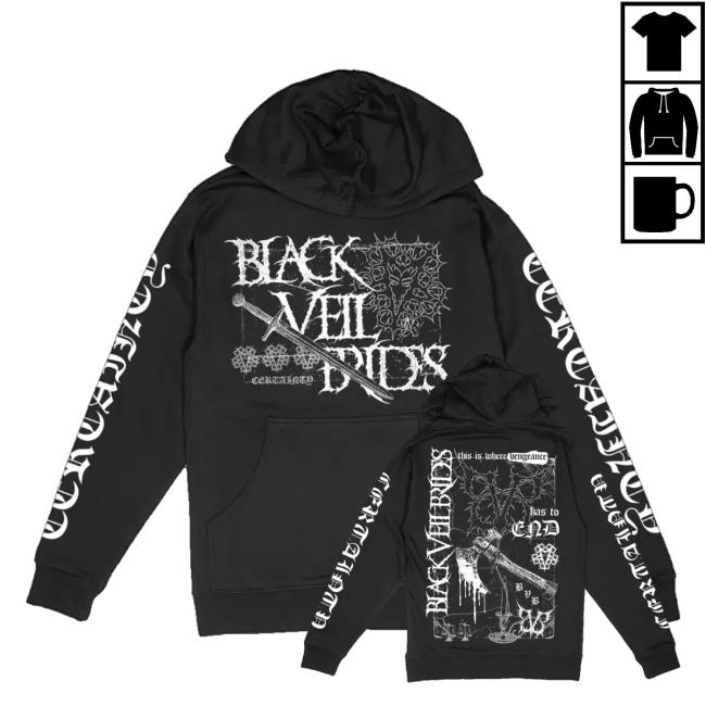 Black Veil Brides Shop Merch Certainty Hoodies 3 Black Veil Brides Shop Merch Certainty Hoodie