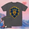 Blizzard Gear Store Merch Shop World Of Warcraft Alliance Lion Grey T-Shirt
