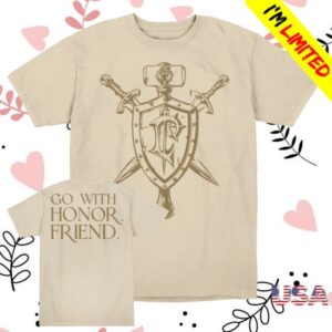 Blizzard Gear Store Merch Shop World Of Warcraft Go With Honor Tan T-Shirt