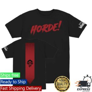 Blizzard Gear Store Merch Shop World Of Warcraft Horde Banner Black T-Shirt