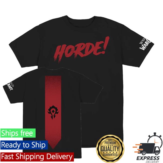 Blizzard Gear Store Merch Shop World Of Warcraft Horde Banner T-Shirt 3 Blizzard Gear Store Merch Shop World Of Warcraft Horde Banner Black T-Shirt