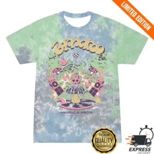 Bonnaroo Music & Arts Festival Merch Shop Fountain Party Tie Dye Tee