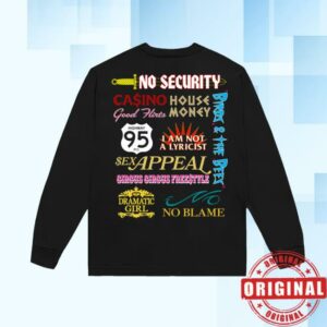 Booman Merch Store Ca$Ino Tracklist Longsleeve