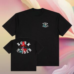 Born X Raised Merch Shop Party Wizard Rocker Tee Black