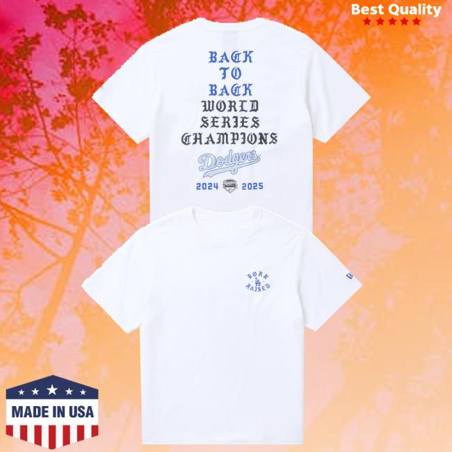 Born X Raised Merch Store Born X Raised Dodgers Back To Back Stack Shirt White 5 Born X Raised Merch Store Born X Raised Dodgers Back To Back Stack Shirt White