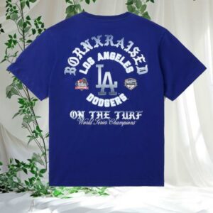 Born X Raised Merch Store Born X Raised Dodgers Chrome Arches Shirt Blue