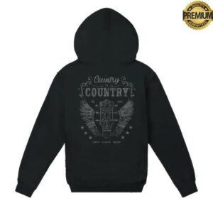 C2c Country To Country Store Merch Angel Guitar Black Zip Hoodie