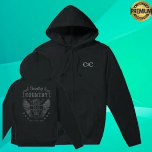 kenny C2c Country To Country Store Shop Merch Angel Guitar Black Zip Hoodie