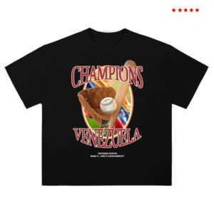 Caracas Merch Shop Venezuela Baseball Champions Black Tee