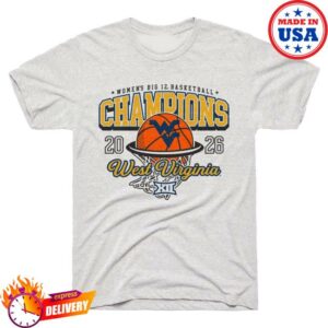 Charlie Hustle Shop Merch Store West Virginia Women's Big 12 Champions 2026 Tee