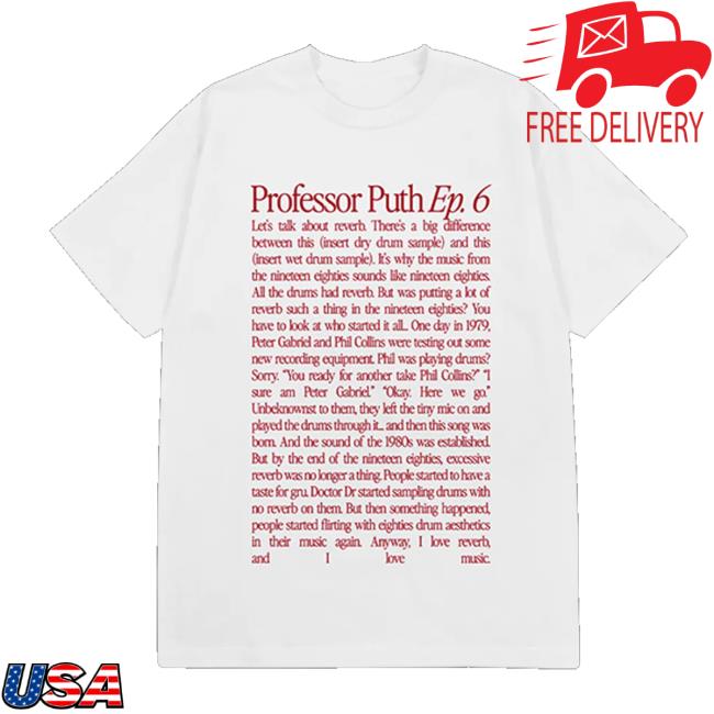 Charlie Puth Store Merch Professor Puth Text Shirt 3 Charlie Puth Store Merch Professor Puth Text Shirt