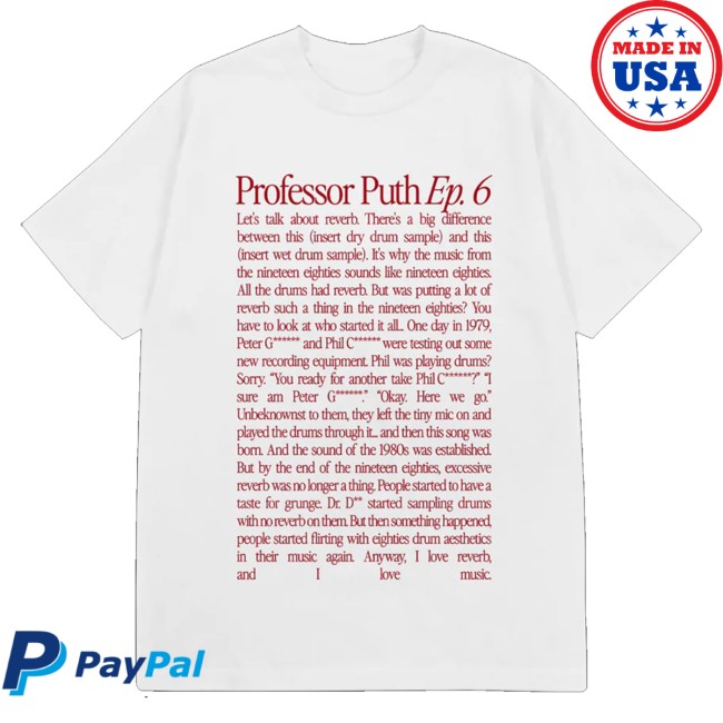Charlie Puth Store Merch Professor Puth Text T-Shirt 3 Charlie Puth Store Merch Professor Puth Text T-Shirt