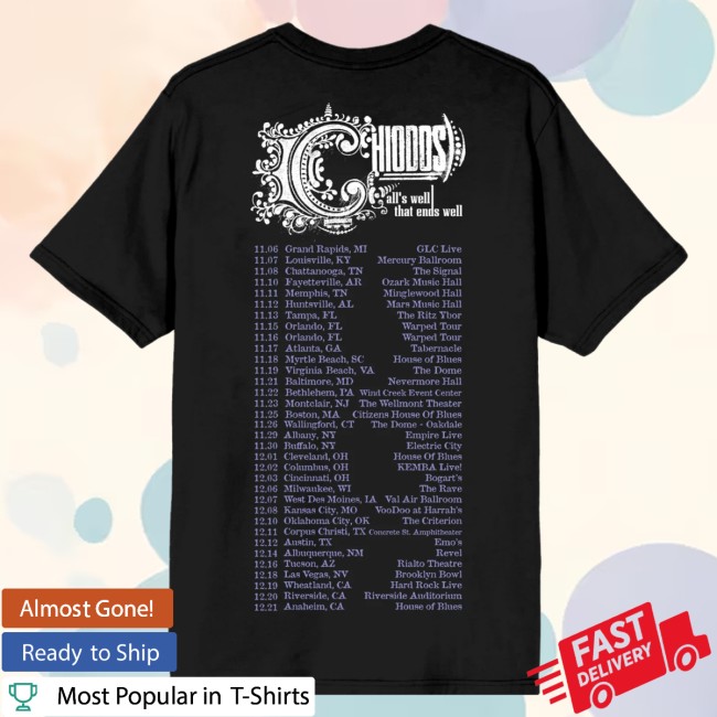 Chiodos Store Merch Awtew 2025 Tour Itin Tee 4 Chiodos Store Merch Awtew 2025 Tour Itin Tee