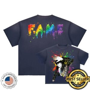 Chris Brown Merch Shop F.A.M.E. 15Th Anniversary Splatter Sun Fade Raw Edge T-Shirt