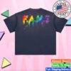 Chris Brown Merch Store F.A.M.E. 15Th Anniversary Splatter Sun Fade Raw Edge Shirt
