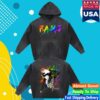 Chris Brown Merch Store F.A.M.E. 15Th Anniversary Splatter Washed Frayed Fleece Hoodie