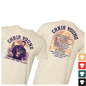 Chris Young Country Merch Shop I Didn't Come Here To Leave Skyline Tee