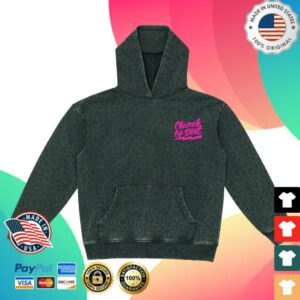 Church Of Dirt Merch Store Vintage Black Leopard Pink Bolt Hoodie