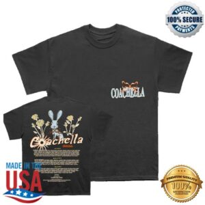 Coachella Merch Shop Ribbons & Roses 2026 Lineup Tee