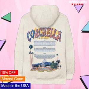 Coachella Shop Merch Store Coachella Pastels 2026 Lineup Hoodie
