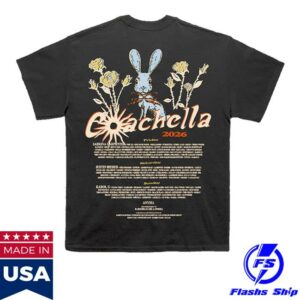 Coachella Shop Merch Store Ribbons & Roses 2026 Lineup Shirt