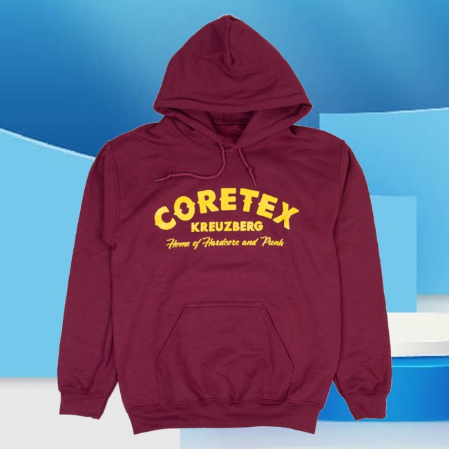 Coretex Records Merch Store Coretex Nails Hoodie Burgundy Yellow 3 Coretex Records Merch Store Coretex Nails Hoodie Burgundy Yellow