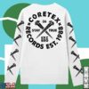 Coretex Records Merch Store Coretex Nails Longsleeve White-Black