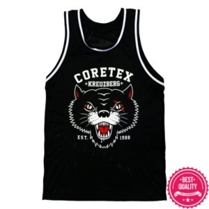 Coretex Records Merch Store Coretex Panther Mesh Tanktop Black