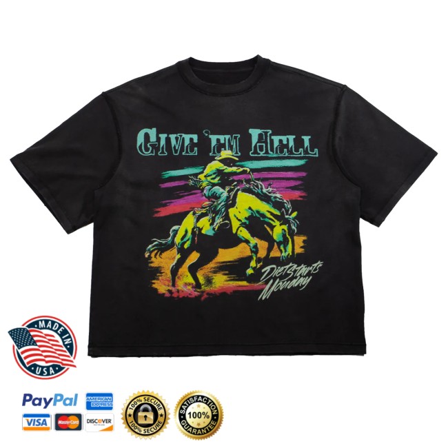 Corporate Gotem Merch Store Diet Starts Monday Give Em Hell Tee Vintage Black