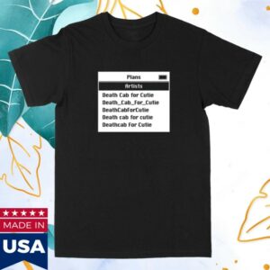 Death Cab For Cutie Merch Store Dcfc Screen T-Shirt-Black