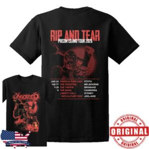 Direct Merch Shop Aborted Rip & Tear Tour 2025 T-Shirt