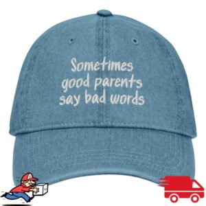 Dr. Lauren Hughes Merch Store Sometimes Good Grandparents Say Bad Words Denim Hat Blue