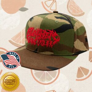 First Blood Merchandise Slaughter To Prevail Red Logo Camo Snapback