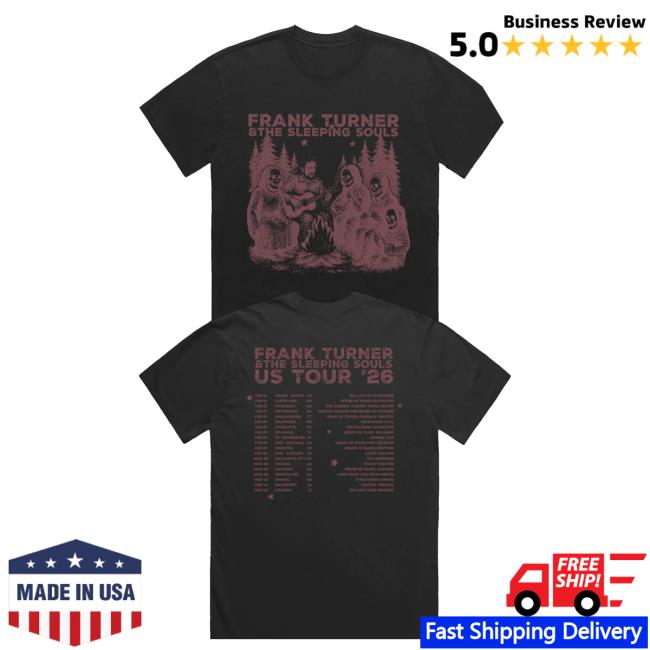 Frank Turner Merch Store Us Tour '26 Shirt 5 Frank Turner Merch Store Us Tour '26 Shirt