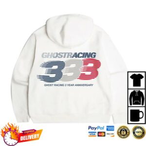 Ghost Racing Store Merch 333 Year Anniversary Hoodie White