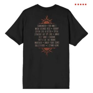 kenny Godsmack Merch Store Live At The Mohegan Sun Tracklist Shirt
