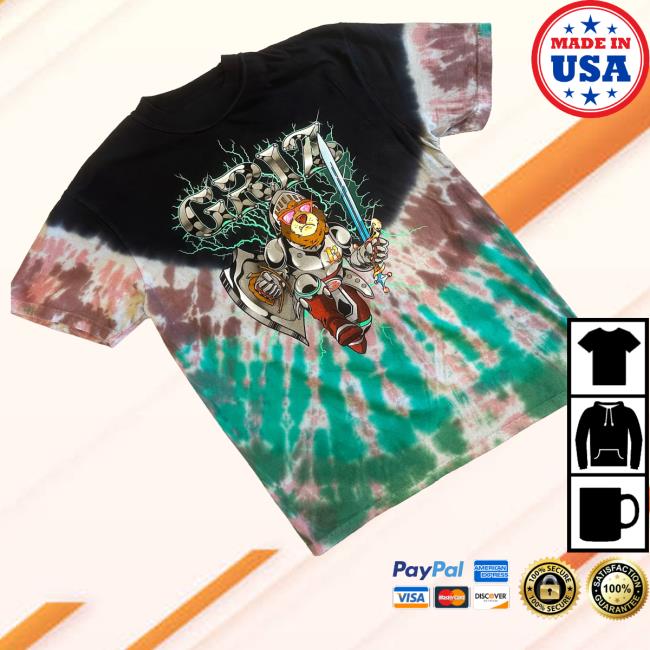 Griz Merch Shop Griz Mr. B Armory Knight Tie Dye T-Shirt 3 Griz Merch Shop Griz Mr. B Armory Knight Tie Dye T-Shirt