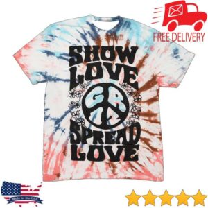 kenny Griz Merch Store Griz Show Love Shirt In Sky Clay Swirl Tie Dye