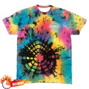 Griz Merch Store Griz Worldwide Vibe Rainbow Reverse Dye T-Shirt